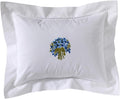 Jacaranda Living Embroidered Boudoir Pillow Cover – Handcrafted Embroidery, Fine Italian Cotton, Decorative Pillow Accent for Bedroom &…