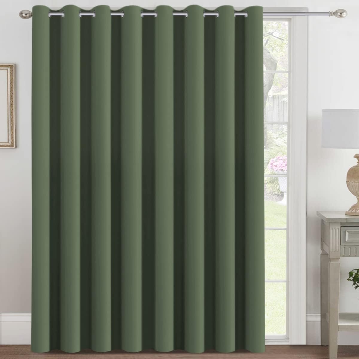 H.VERSAILTEX Blackout Patio Curtains 100 x 96 Inches for Sliding Door Extral Wide Blackout Curtain Panels Thermal Insulated Roo…