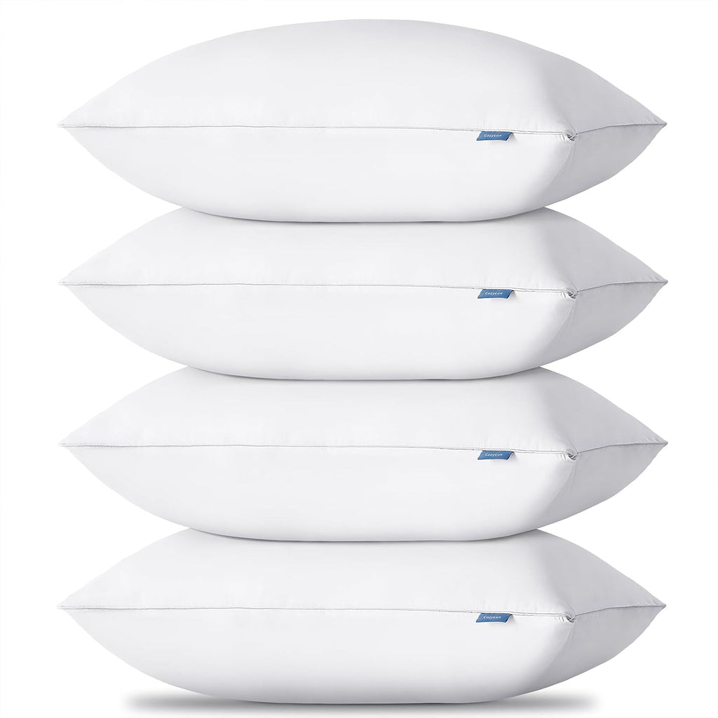 CozyLux Soft Supportive Bed Pillows for Side and Back Sleepers, Oeko-Tex Certified Down Alternative Filling, Hotel Quality Fluffy Sleeping…