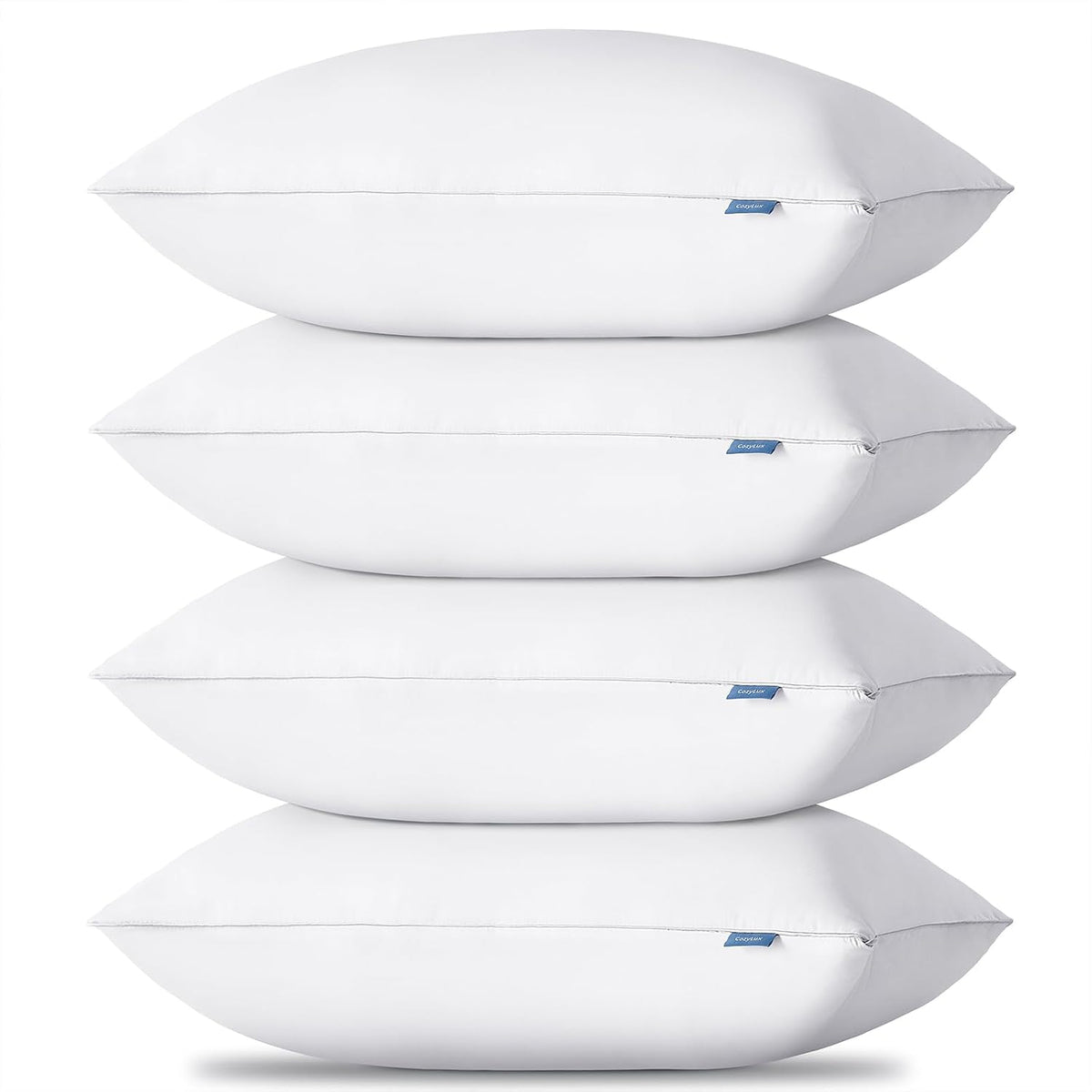 CozyLux Soft Supportive Bed Pillows for Side and Back Sleepers, Oeko-Tex Certified Down Alternative Filling, Hotel Quality Fluffy Sleeping…