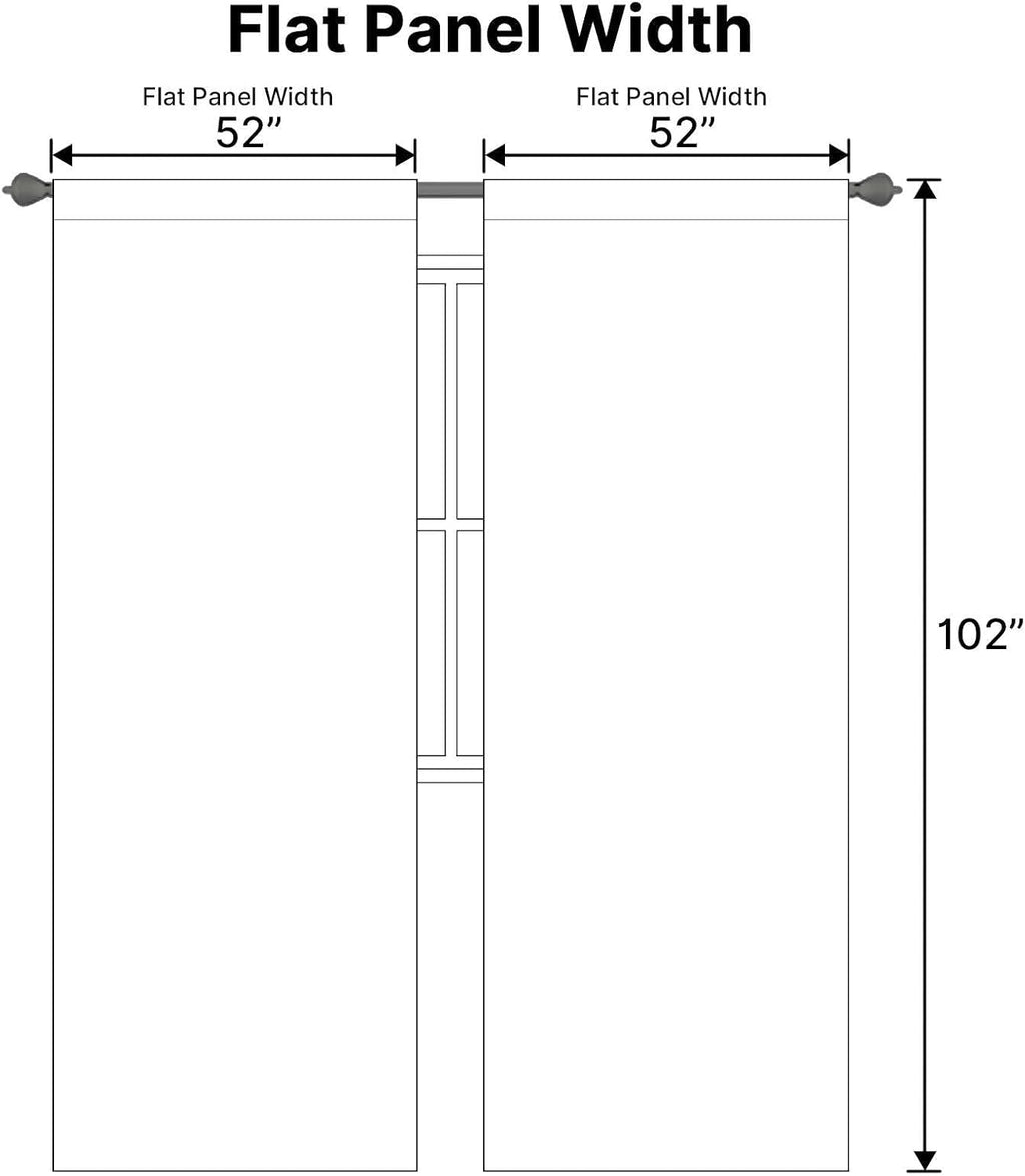 H.VERSAILTEX Back Tab White Curtains 102 Inch Long for Living Room, Rod Pocket Room Darkening Thermal Insulated Light Blocking…
