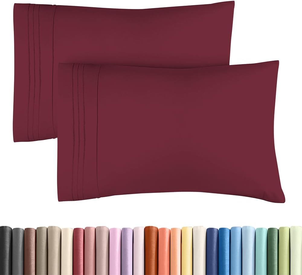 Standard Pillow Cases Set of 2 - Ultra-Soft Hotel Quality Pillowcase Covers - Comfy & Wrinkle Free - Stain and Fade Resistant - Machine…
