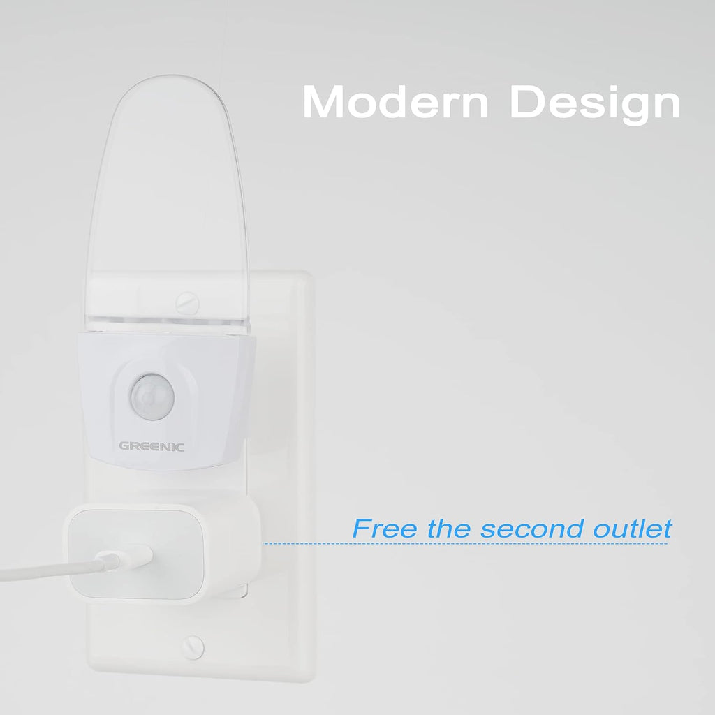 GREENIC Blue Motion Sensor Night Light Plug in 2 Pack, 0.5W LED Motion Detector Night Light Lamp, Automatic Motion Activated Nightlights…
