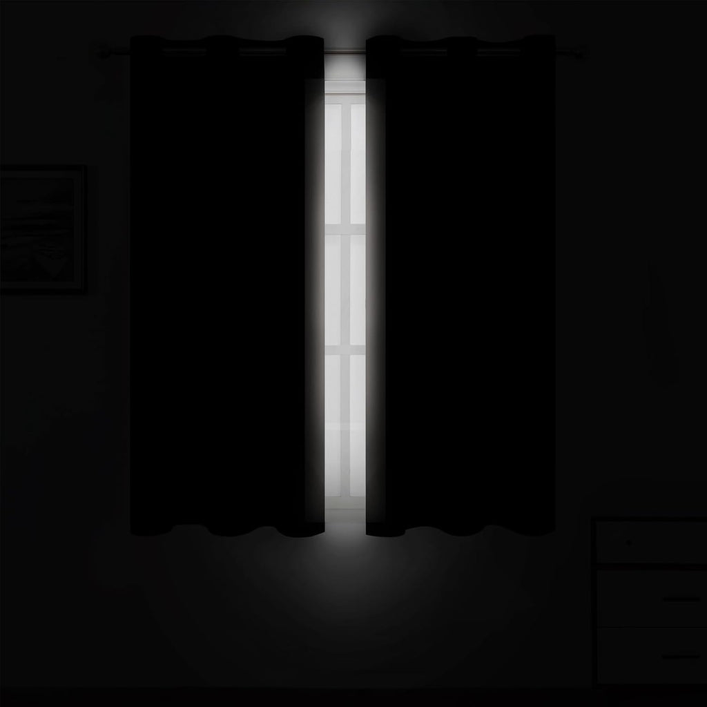 Lemomo Blackout Curtains 66 x 54 Inch Long Light Beige Curtains Set of 2 Panels Room Darkening Curtains for Bedroom and Living Room 54 Inch…