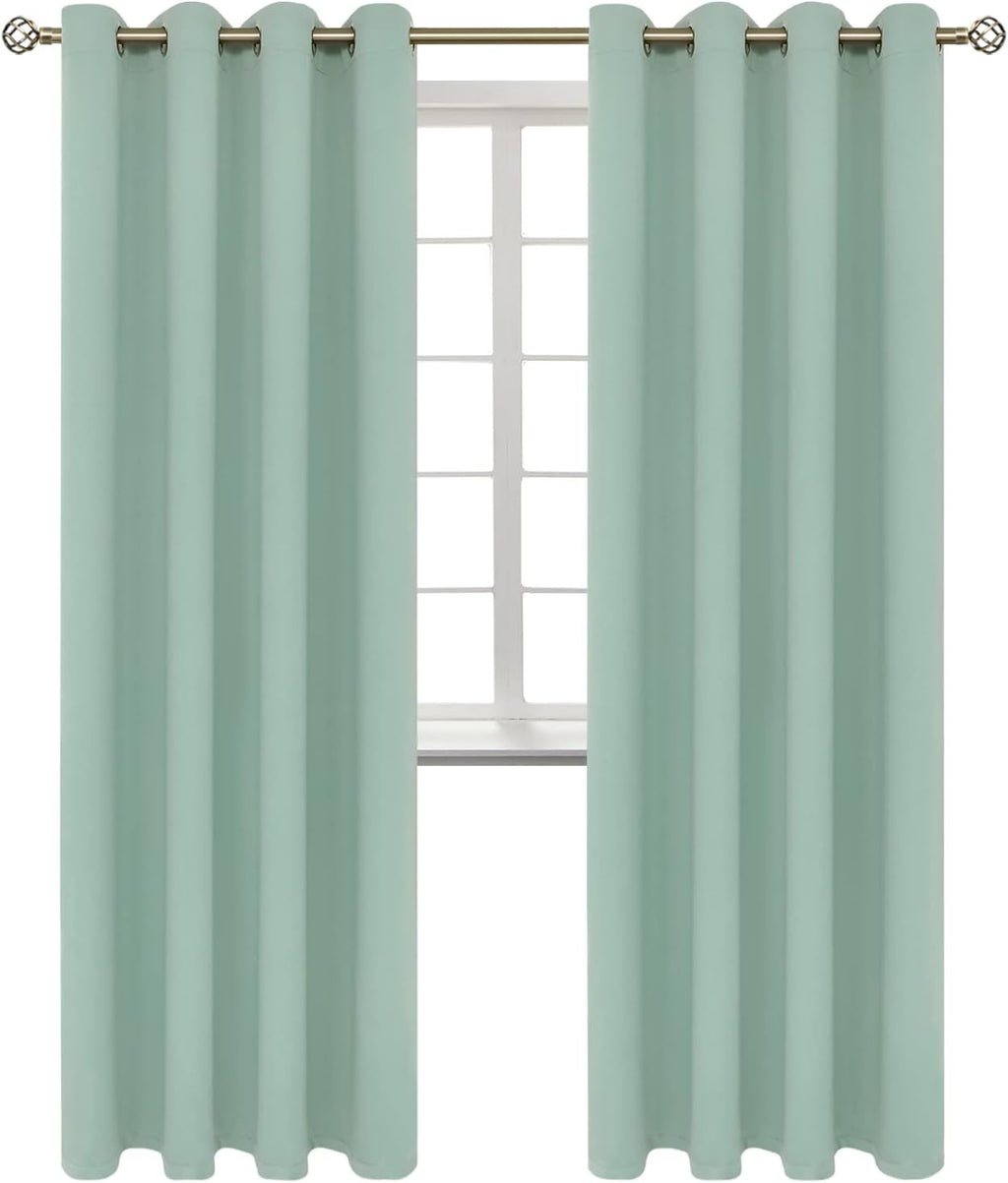 BGment Blackout Curtains - Grommet Thermal Insulated Room Darkening Bedroom and Living Room Curtains, Set of 2 Panels (52 x 84 Inch, Frosty…