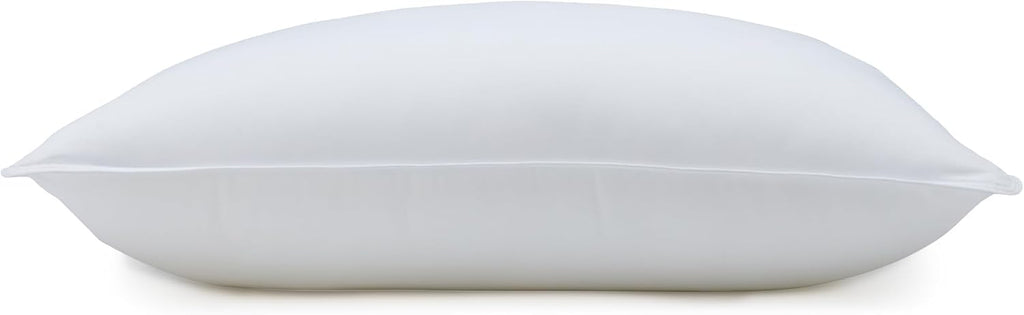 Amazon Basics Down Alternative Pillow for Side and Back Sleepers, Medium Density, Standard Size, 26" x 20", 2-Pack, White