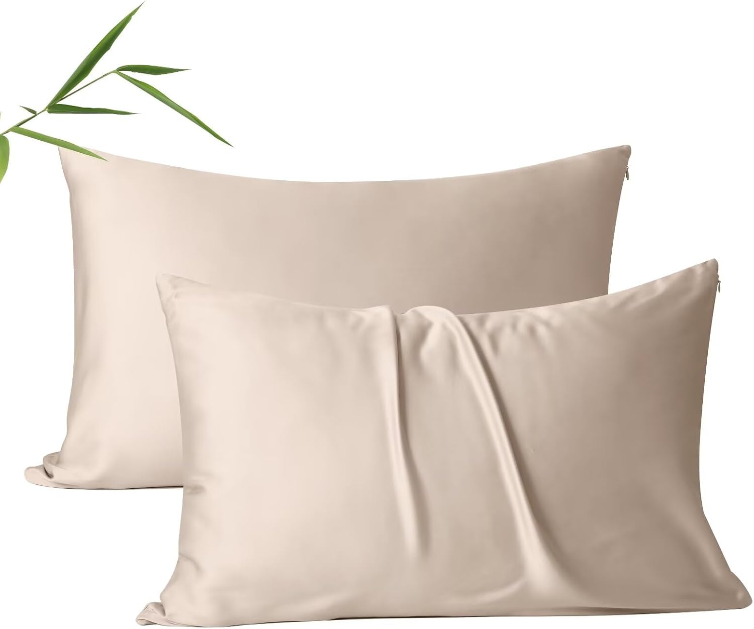 ShunjieHome 4 Pack Cooling Pillow Cases, Viscose Derived from Bamboo Pillow Protectors Standard Size Set of 4, 400 Thread Count Soft Silky B…