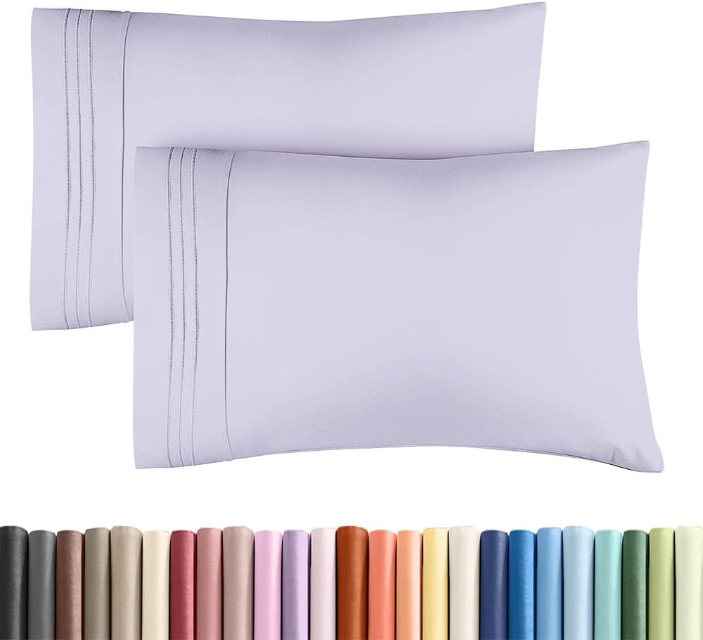 King Standard Pillow Cases Set of 2 - Ultra-Soft Hotel Quality Pillowcase Covers - Comfy, Cozy & Fade Free - Wrinkle Resistant - Machine…