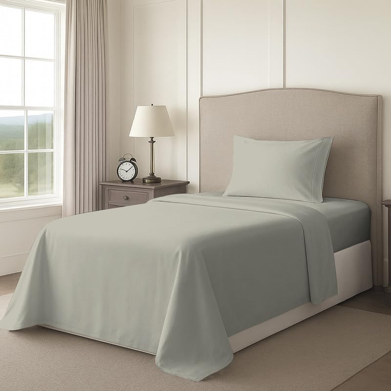 Pizuna Twin Sheet Set 100% Luxury Cotton 800 Thread Count Soft Sateen Weave Breathable Hotel Quality Cooling Bed Sheets Twin Size Bedding S…