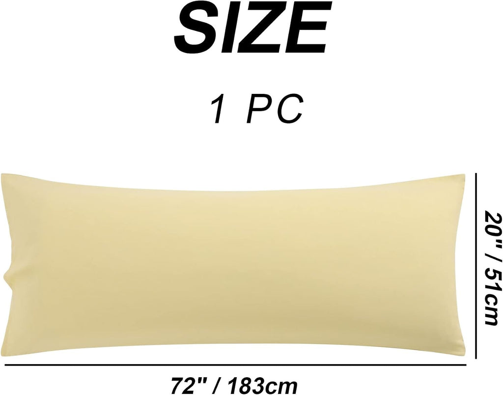 uxcell 100% Microfiber Body Pillow Cover | 1800 Thread Count Pillowcase | Soft Pillow Case with Envelope Closure | 90 GSM Ployester | No Wr…