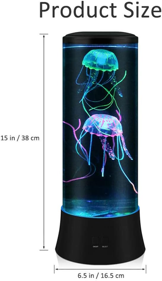 EDIER Jellyfish Lamp, LED Fantasy Jelly Fish Light, 7 Color Setting Jellyfish Tank Table Lamp Decorations for Home Office Decor Great Kids