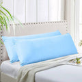 Evolive Body Pillow Covers Pack of 2, 21" x 54", Ultra Soft Brushed Microfiber, Breathable & Cozy Body Pillowcases with Zipper Closure (Lig…
