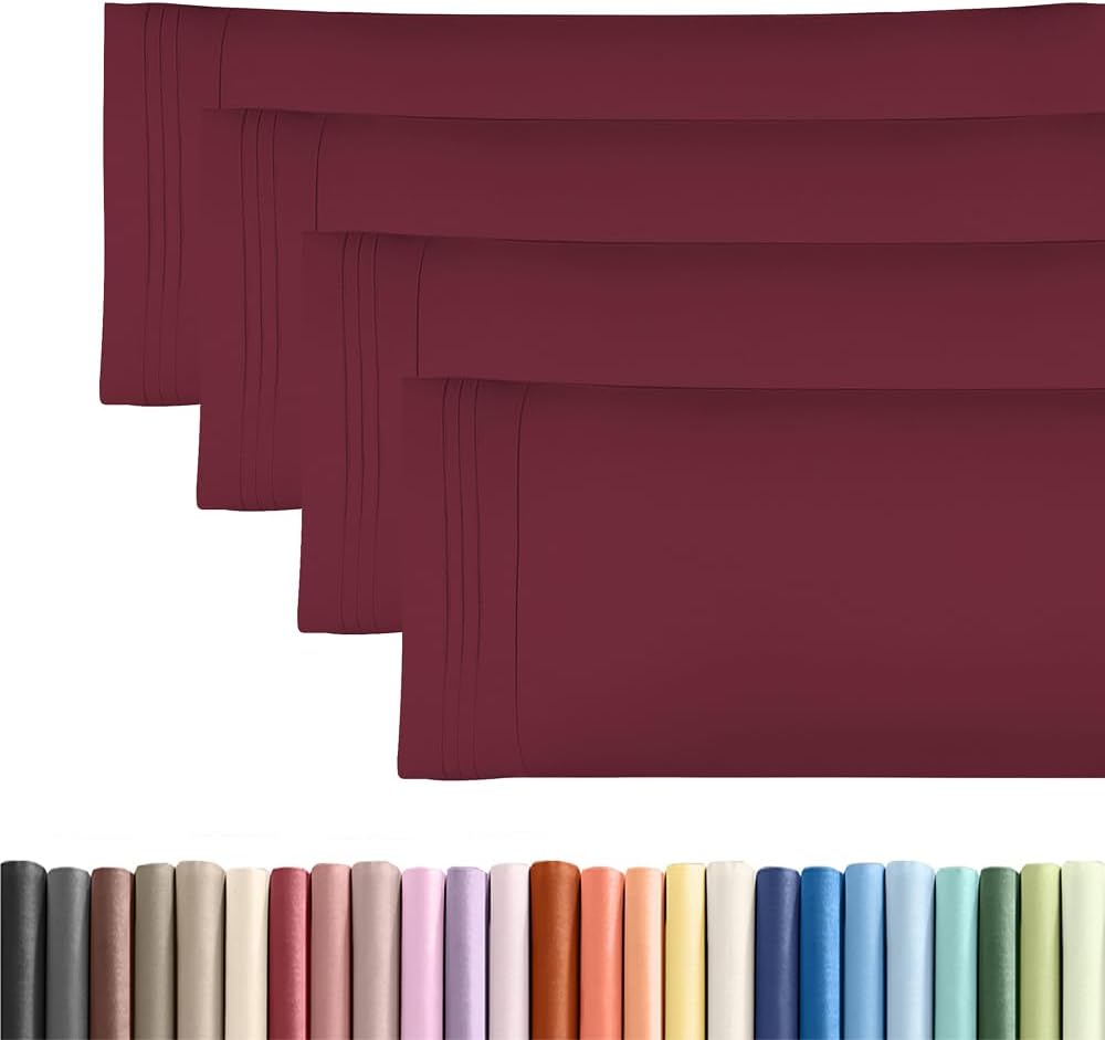 Body Pillowcases Set of 4-20x54 Long Body Pillow Case - Soft Body Pillow Cover for Sleeping & Side Sleepers - Comfy, Breathable & Fade…