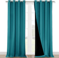 Nicetown Full Shading Curtains for Windows, Super Heavy-Duty Black Lined Blackout Curtains for Bedroom, Privacy Assured Window Treatment (P…