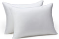 Amazon Basics Down Alternative Pillows for Stomach and Back Sleepers, Soft Density, Standard Size 26" x 20", White, 2-Pack