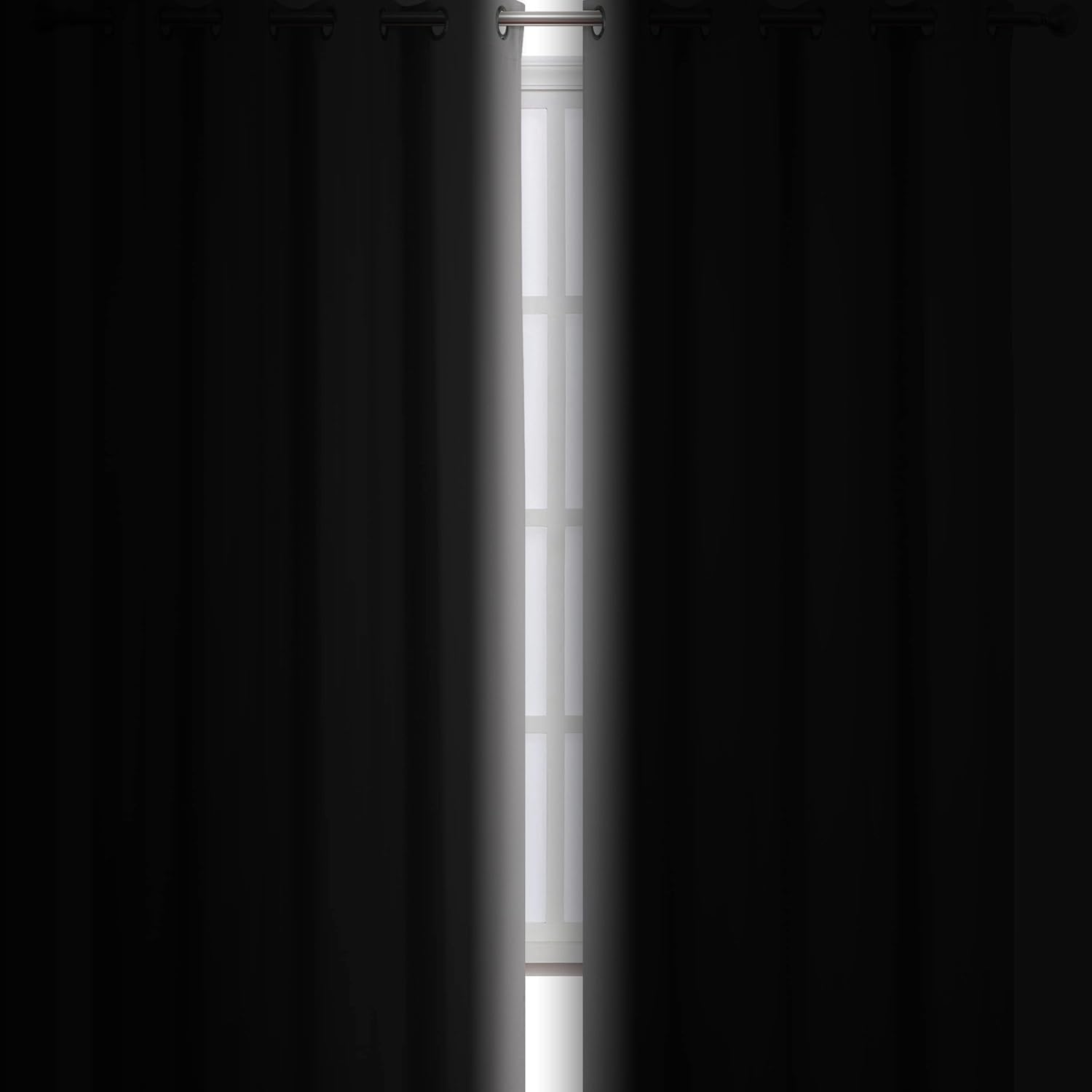 Lemomo Light Grey Thermal Blackout Curtains/42 x 72 Inch/Set of 2 Panels Room Darkening Curtains for Bedroom 72 Inch Grey