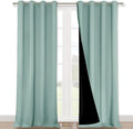 Nicetown Full Shading Curtains for Windows, Super Heavy-Duty Black Lined Blackout Curtains for Bedroom, Privacy Assured Window Treatment (A…