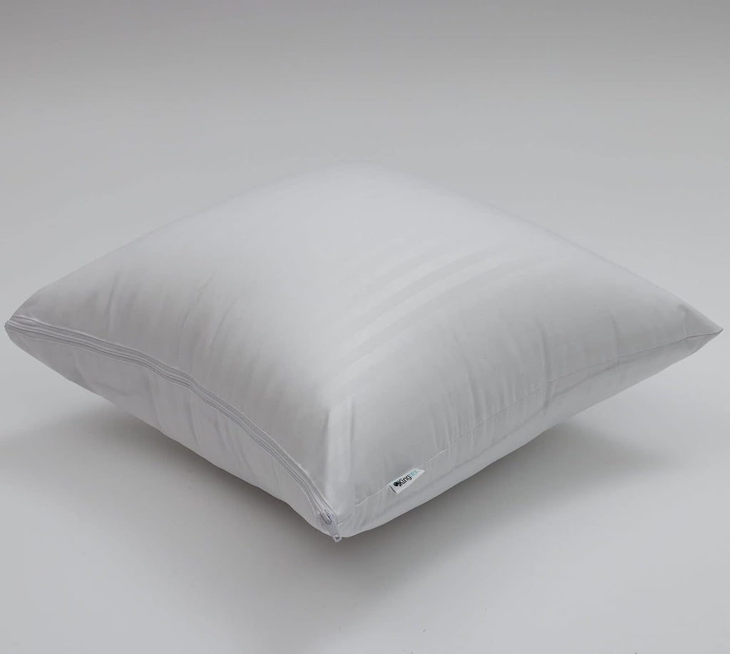 Kingnex Feather Proof Euro Pillow Protectors 28x28 Waterproof Cover for Goose Down Square Throw Pillows 2 Pack