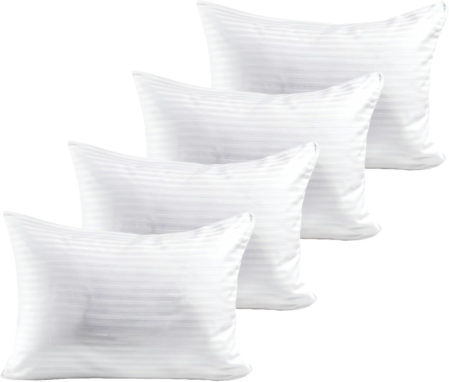 Beednova 100% Cotton 600TC 4PC Pillow Protectors with Zipper Queen Size Hypoallergenic Breathable Hotel Collection Pillow Covers Ult…