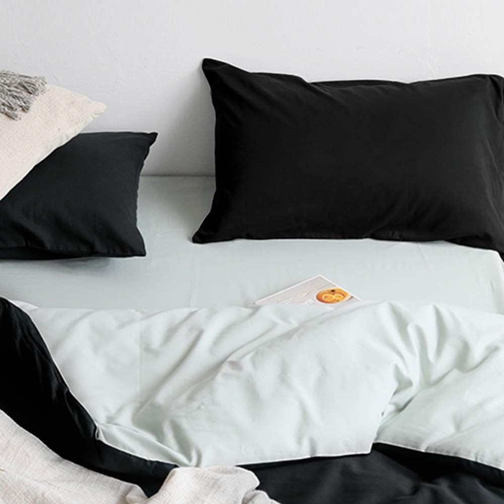 FLXXIE 6 Pack Microfiber Queen Pillowcases, Ultra Soft and Wrinkle, Fade Resistant Pillow Cases with Envelope Closure, 20x30 Inches, Black