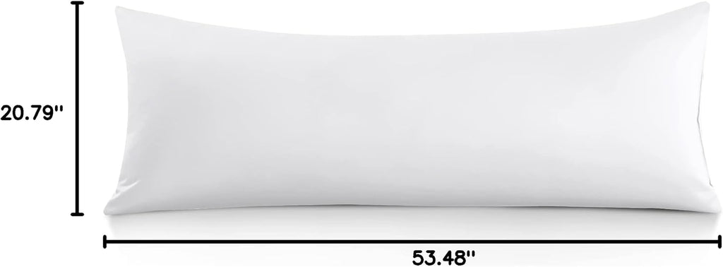 Oubonun 100% Cotton Body Pillowcase - 800 Thread Count/21x54, Moisture Absorbent and Breathable, Hotel Body Pillow Cover for All Seasons, W…