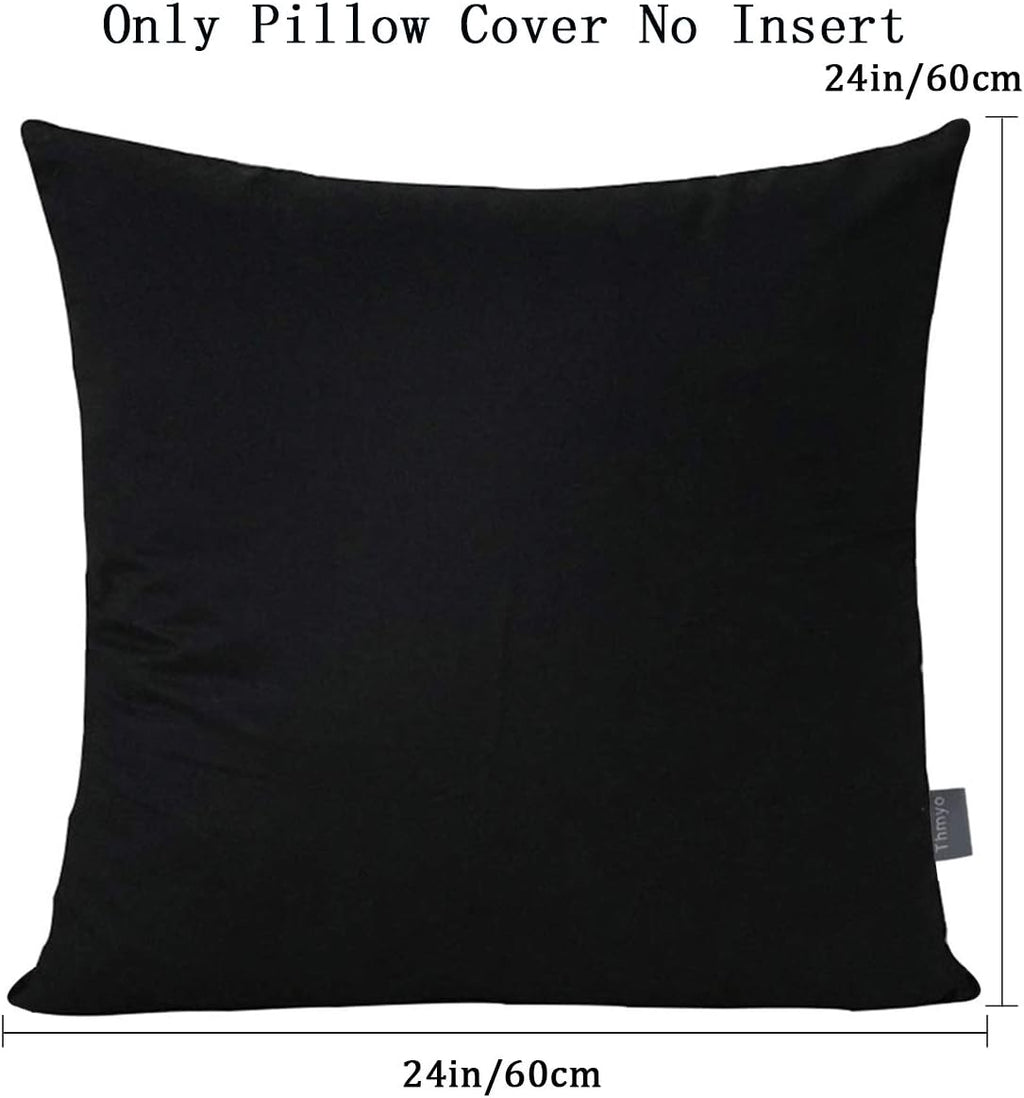 Thmyo 4-Pack 100% Cotton Comfortable Solid Decorative Throw Pillow Case Square Cushion Cover Pillowcase Sublimation Blank Pillow Covers Hal…