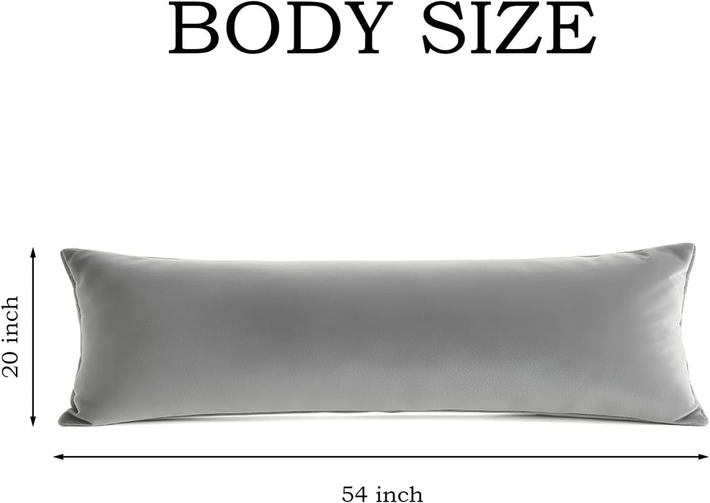 QJFabricCO Q&J Fabric Co. Body Pillow Pillowcase Set of 2, Brushed Microfiber 20x54 Pillow Cases, Soft, Wrinkle-Free, Fade-Resistant, Pillow…