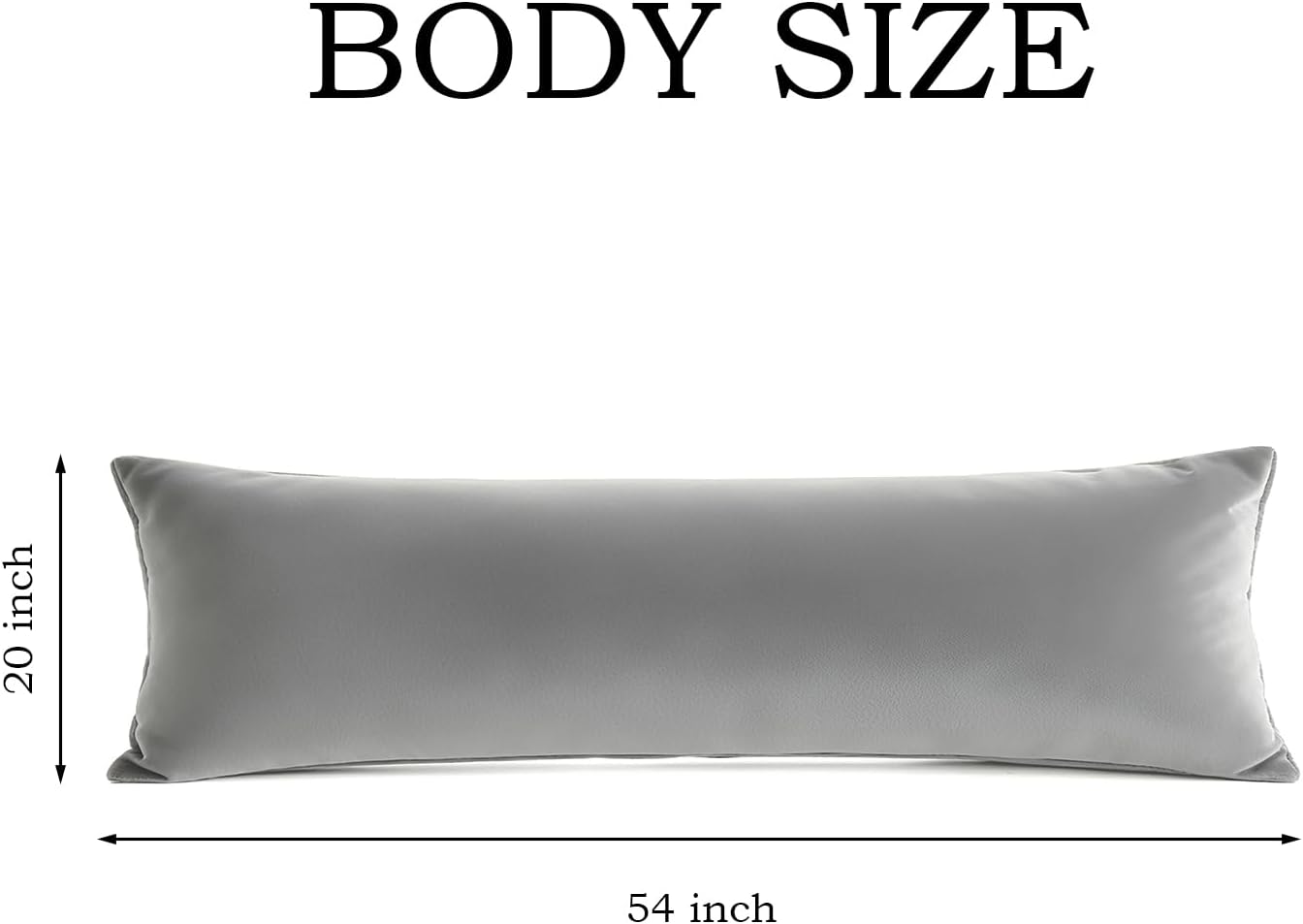 QJFabricCO Q&J Fabric Co. Body Pillow Pillowcase Set of 2, Brushed Microfiber 20x54 Pillow Cases, Soft, Wrinkle-Free, Fade-Resistant, Pillow…