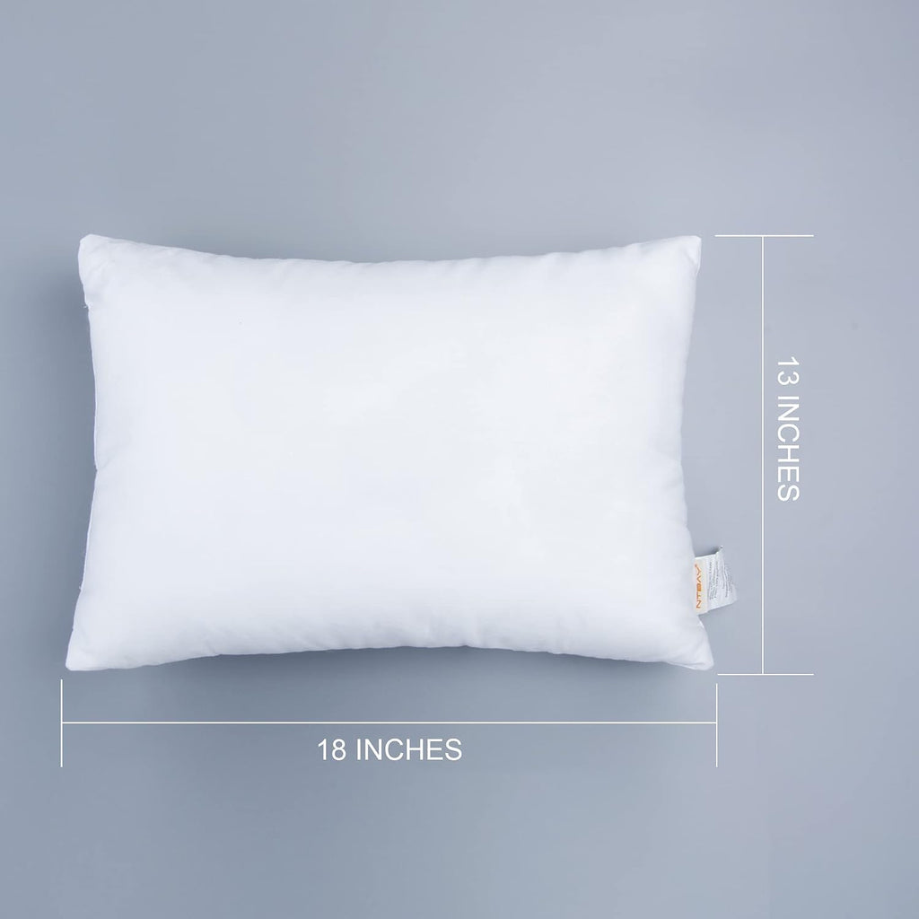 Ntbay 2 Pack Cotton Down Alternative 13x18 Pillows, Machine Washable - Soft and Breathable Travel Small Pillows for Sleeping, Ideal for Day…