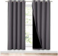 Nicetown Grey Full Shade Curtain Panels, Pair of Energy Smart & Noise Blocking Out Blackout Drapes for Dining Room Window, Thermal Insulate…
