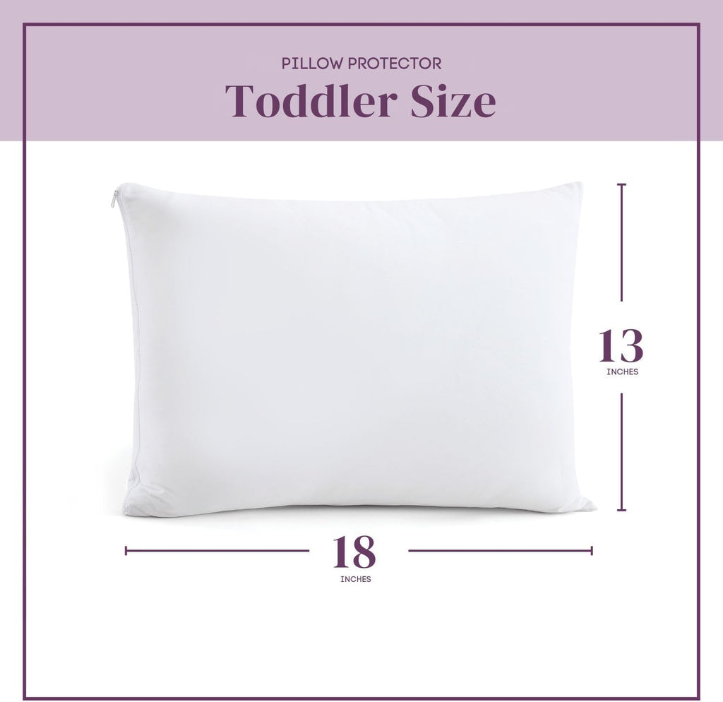 CirclesHome Pillow Protectors Single Pack Toddler Zippered - 100% Cotton Breathable Pillowcases - Protects Pillows from Dirt, Dust and…