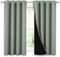 Nicetown 100% Blackout Curtains 54 inches Long, Double-Deck Completely Blackout Window Treatment Thermal Insulated Lined Drapes for Small W…
