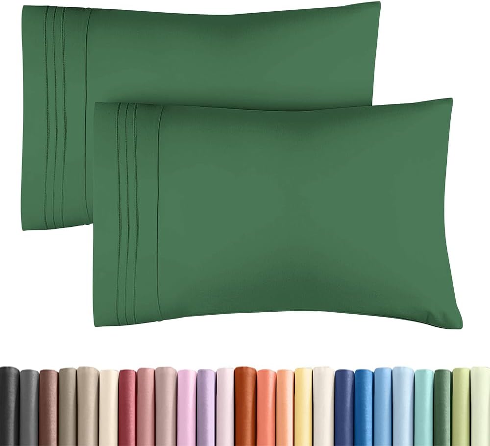 King Standard Pillow Cases Set of 2 - Ultra-Soft Hotel Quality Pillowcase Covers - Comfy, Cozy & Fade Free - Wrinkle Resistant - Machine…