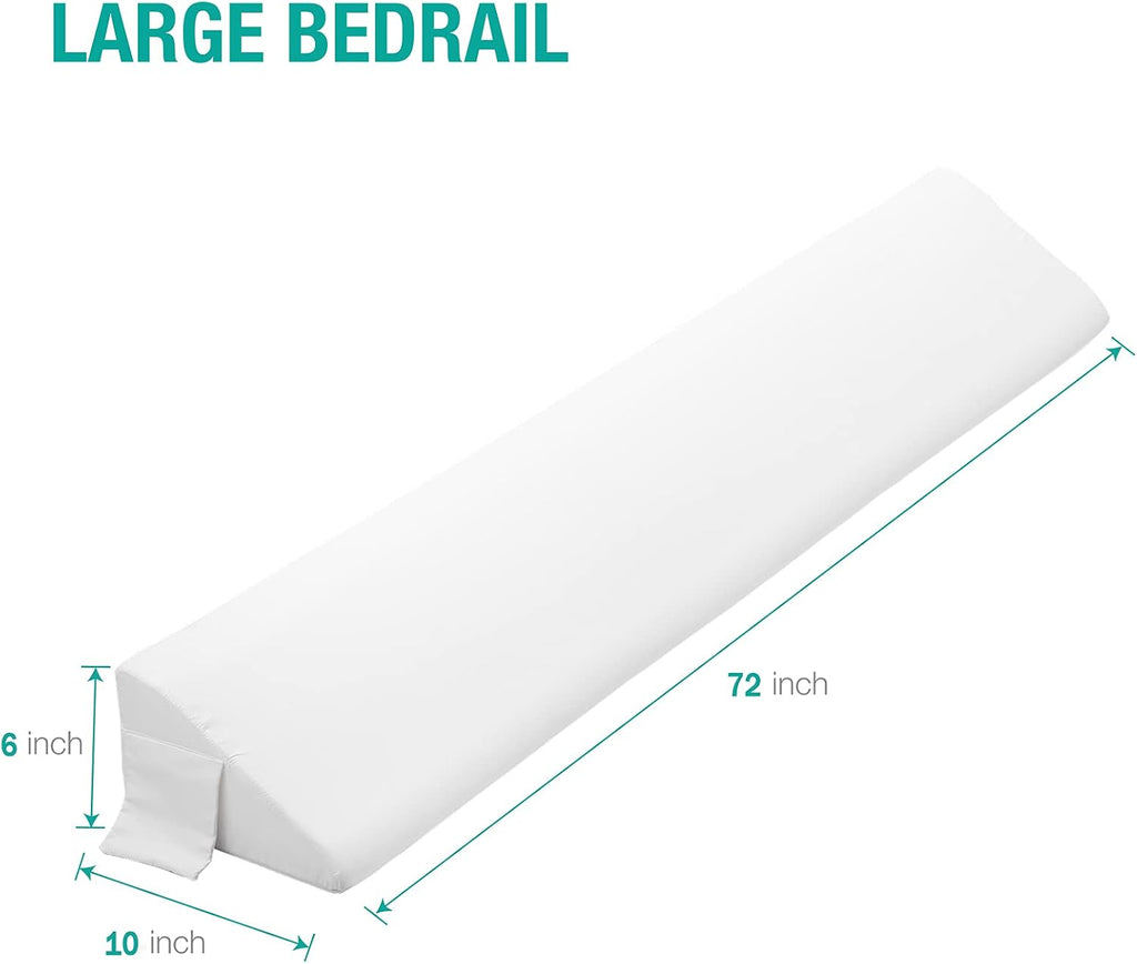 Vekkia Cal King Size Bed Wedge Pillow Gap Filler/Headboard Pillow/Mattress Wedge to Fill Gap (0-6") Between Headboard and Mattress (White…