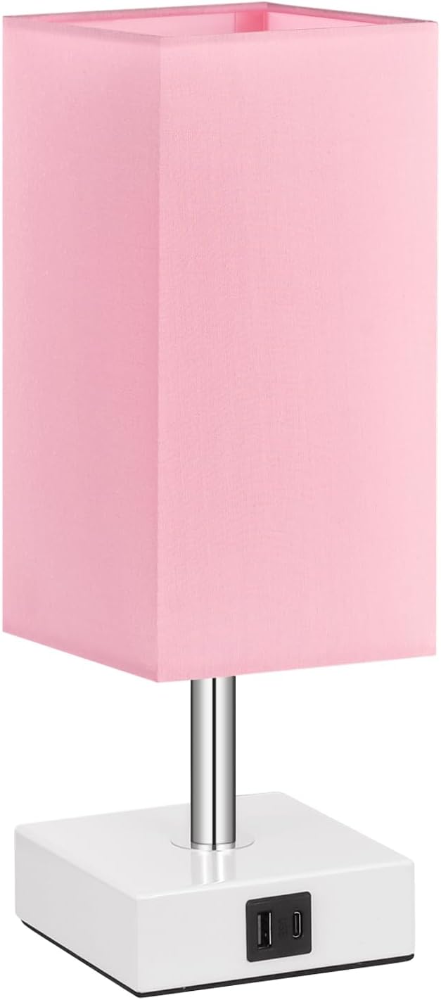 Ambimall Touch Control Table Lamp with 2 USB Charging Ports, 3 Way Touch Lamps Beside Desk, Nightstand Lamp for Bedrooms Living Room…