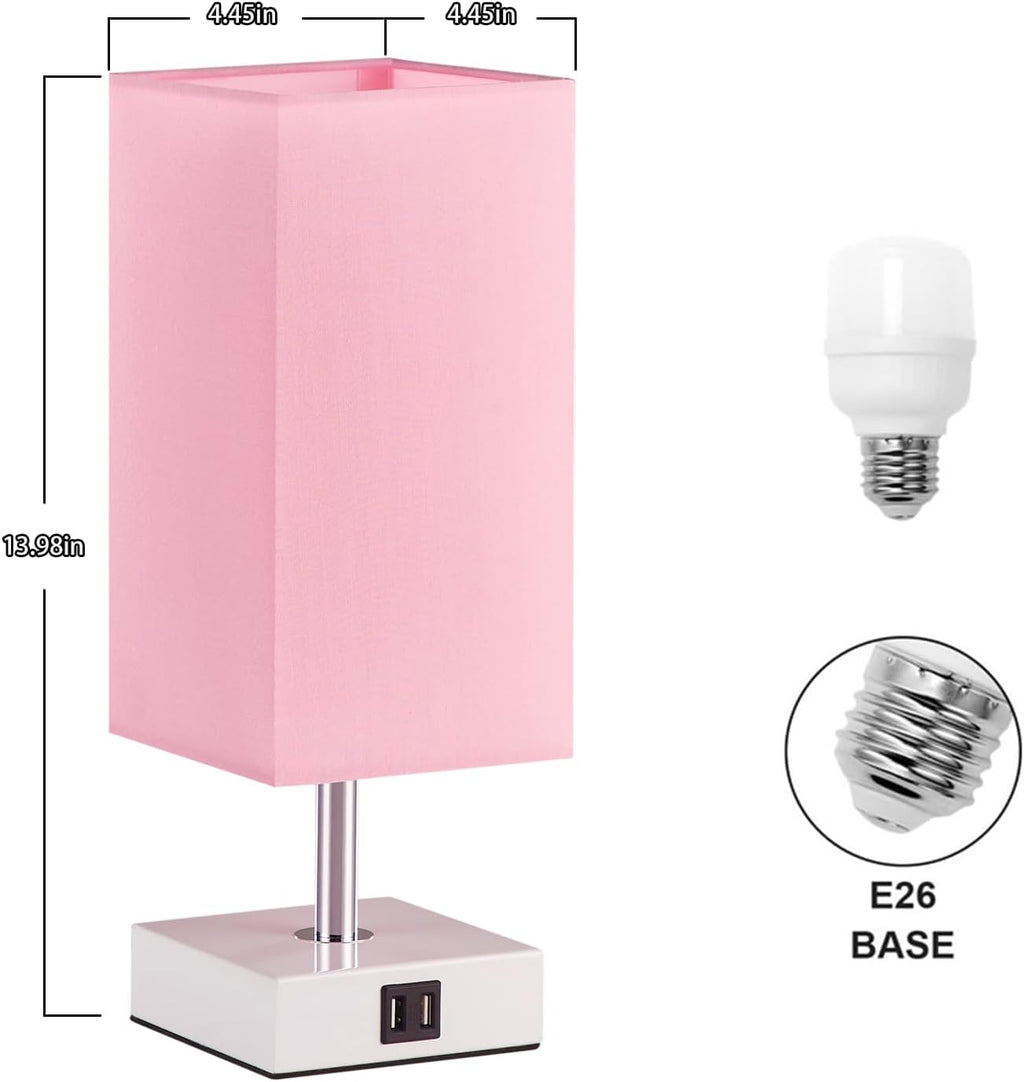 Ambimall Touch Control Table Lamp with 2 USB Charging Ports, 3 Way Touch Lamps Beside Desk, Nightstand Lamp for Bedrooms Living Room…