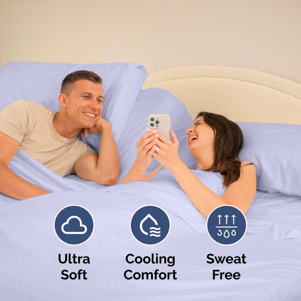 Flex Top Split Head King 4 Piece Sheet Set - Soft, Breathable & Cooling Bed Sheets Set - Hotel Luxury Bedding for Women & Men with Deep…