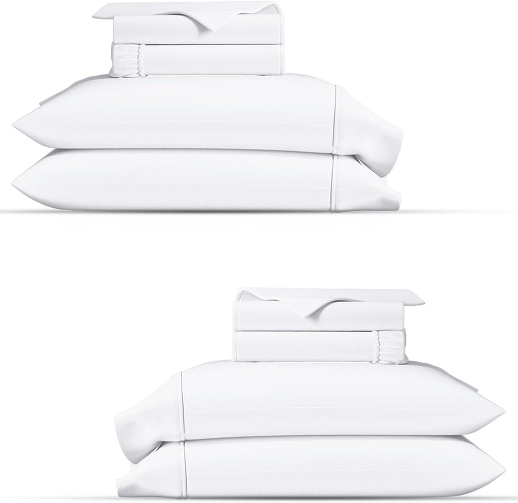 TEXAS LINEN CO. 100% Organic Cotton Percale Sheets Twin Size Pack or 2 - Soft, Crisp & Cooling Organic Cotton Sheets Twin Size (6 PC…