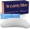 DreamyBlue Moon Pillow • Adjustable Loft, Luxury Cover, Shredded Memory Foam • for Back, Side and Combination Sleepers • Neutral Alignment…