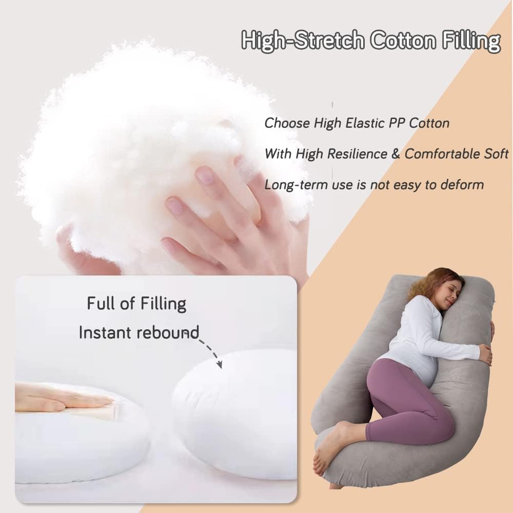 60 Inch Pregnancy Pillows for Sleeping, Extra Large U Shaped Body Pillow, Pregnancy Pillow, Maternity Pillow for Pregnant Women with…