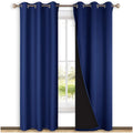 Nicetown Complete 100% Blackout Curtains, Thermal Insulated & Energy Efficiency Window Draperies for Guest Room, Full Shading Panels for Sh…