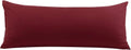 PiccoCasa Body Pillow Cover, 110 GSM Microfiber, Soft Body Pillowcases with Zipper Closure - Burgundy (20"x48") cotton