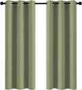Yakamok Room Darkening Blackout Curtains for Bedroom, Thermal Insulated Grommet Top Light Blocking Window Drapes for Living Room,42W x…