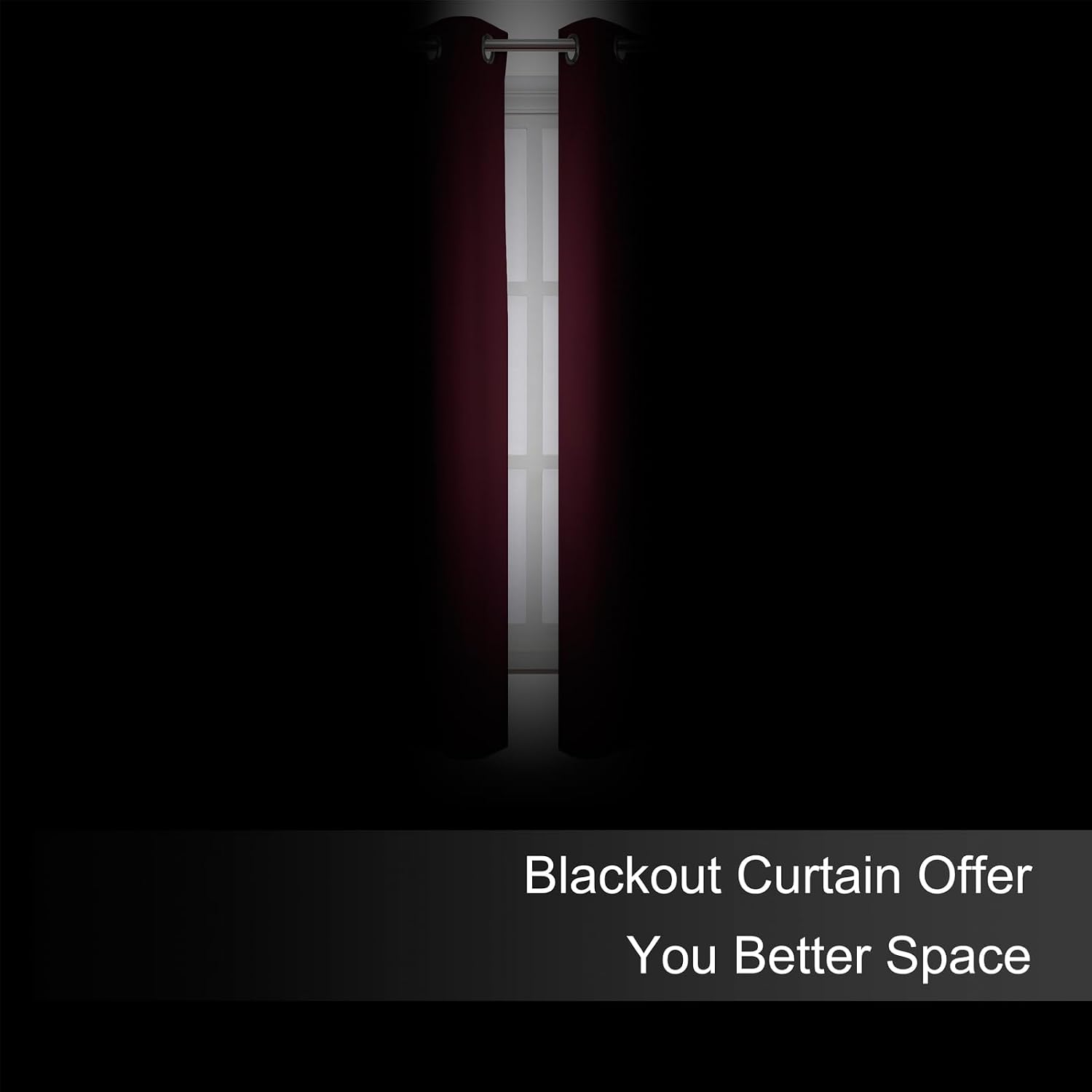 Lemomo Blackout Curtains 66 x 54 Inch Long Burgundy Red Curtains Set of 2 Panels Room Darkening Curtains for Bedroom and Living Room 54 Inc…