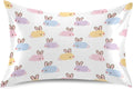 Cute Bunny Satin Pillowcase for Hair and Skin, Silk Pillow Case Soft and Cozy Body Pillow Covers Standard Size with Envelope Closure…