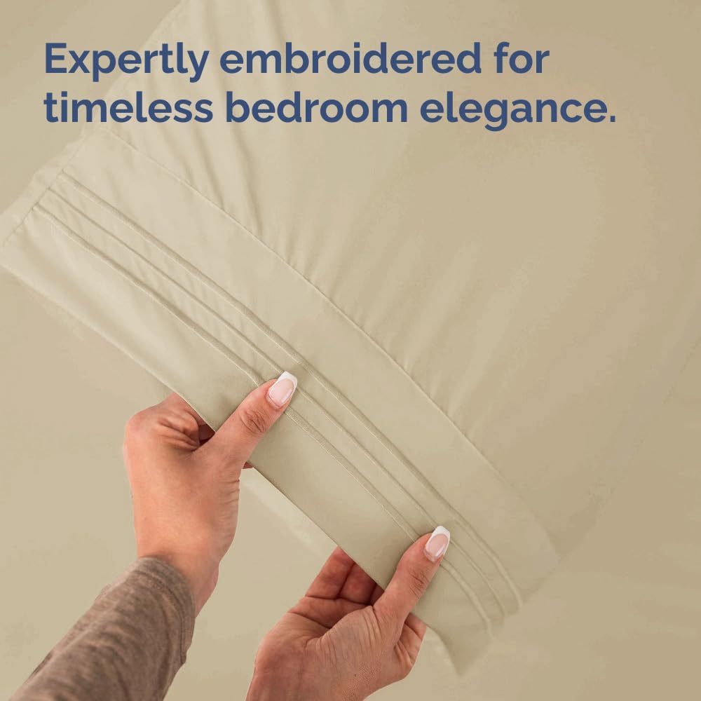 Queen Pillow Cases Set of 4 - Ultra Soft Hotel Quality Pillowcase Covers - Comfy, Cozy & Wrinkle Free - Shrinkage, Stain and Fade…