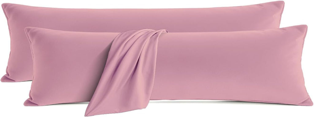 QJFabricCO Q&J Fabric Co. Body Pillow Pillowcase Set of 2, Brushed Microfiber 20x54 Pillow Cases, Soft, Wrinkle-Free, Fade-Resistant, Pillow…