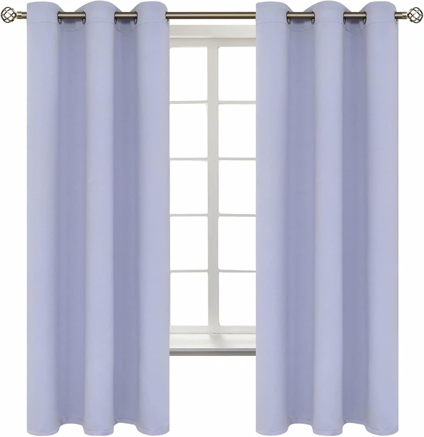 BGment Room Darkening Curtains 63 Inches Long - Grommet Thermal Insulated Drapes Window Treatment Curtains for Bedroom, 2 Panels, 42 x 63 I…