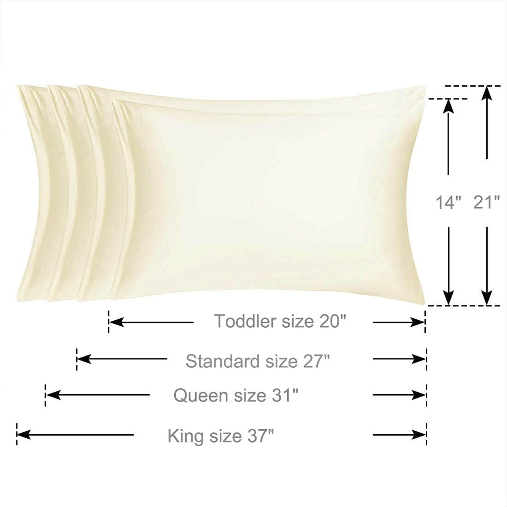 uxcell Queen Satin Pillowcase with Zipper, Super Soft and Luxury, Silky Pillow Cases Covers Set of 2, 21"x31", Pearl White