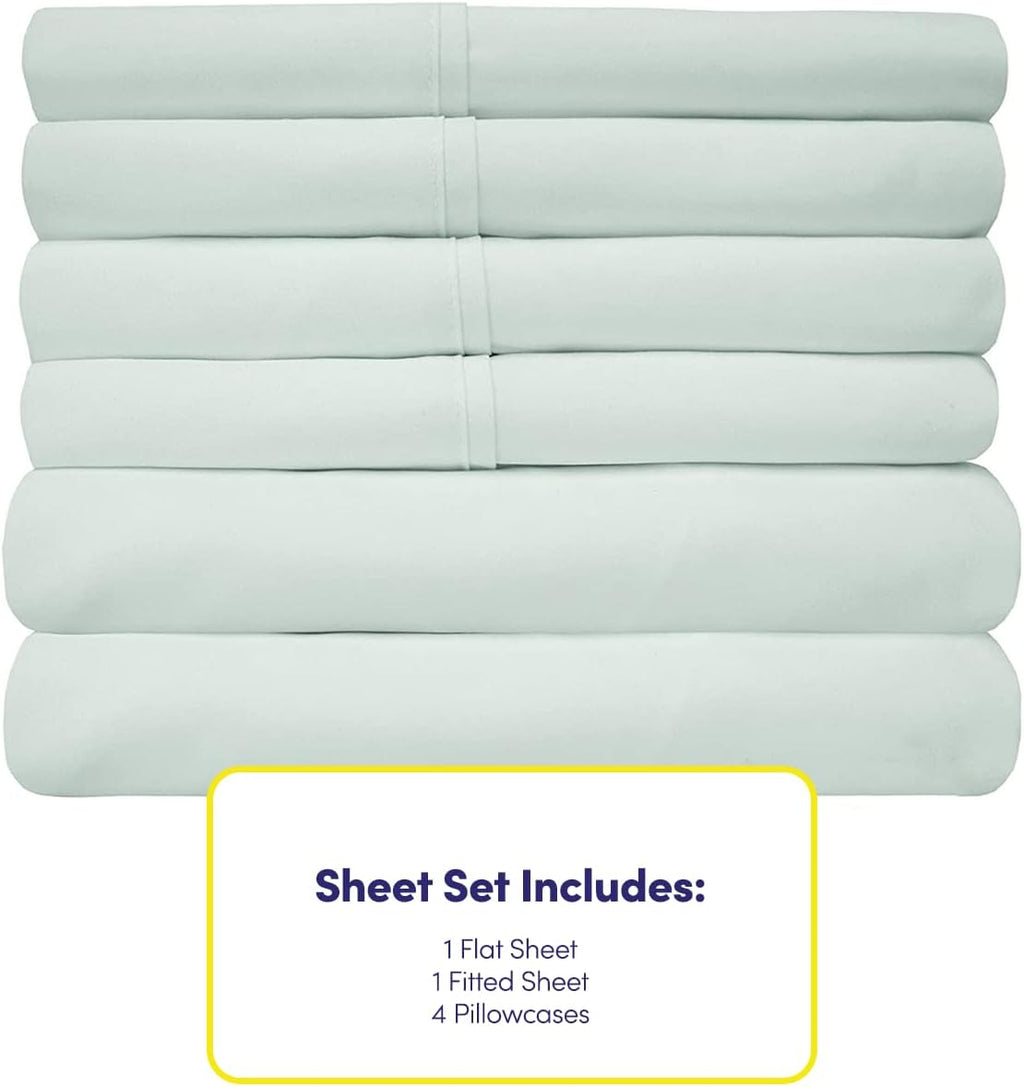 King Size Bed Sheets - 6 Piece 1500 Supreme Collection Fine Brushed Microfiber Deep Pocket King Sheet Set Bedding - 2 Extra Pillow Cases…